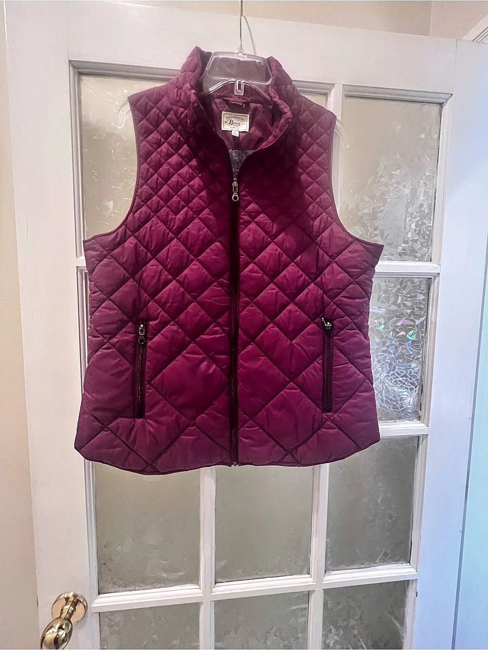 GH Bass Quilted Vest in Purple Size Medium